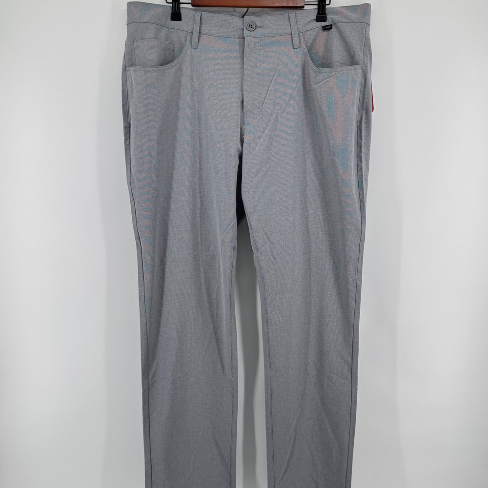 TravisMathew NEW Beck Pants Mens 38 Grey Performance Stretch Golf Trousers NEW